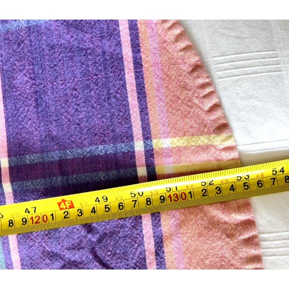 Fiesta Style Tablecloth Plaid 53”W X 74”L Colorful Dining Linens Tabletop - Picture 8 of 8